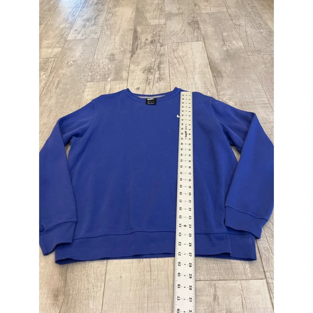 Nike Sportswear Club Fleece Sweatshirt Royal Blue Crewneck XL Embroidered Swoosh